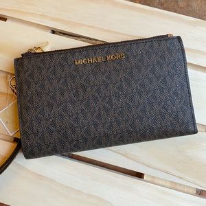 NWT Michael kors double zip wallet wristlet